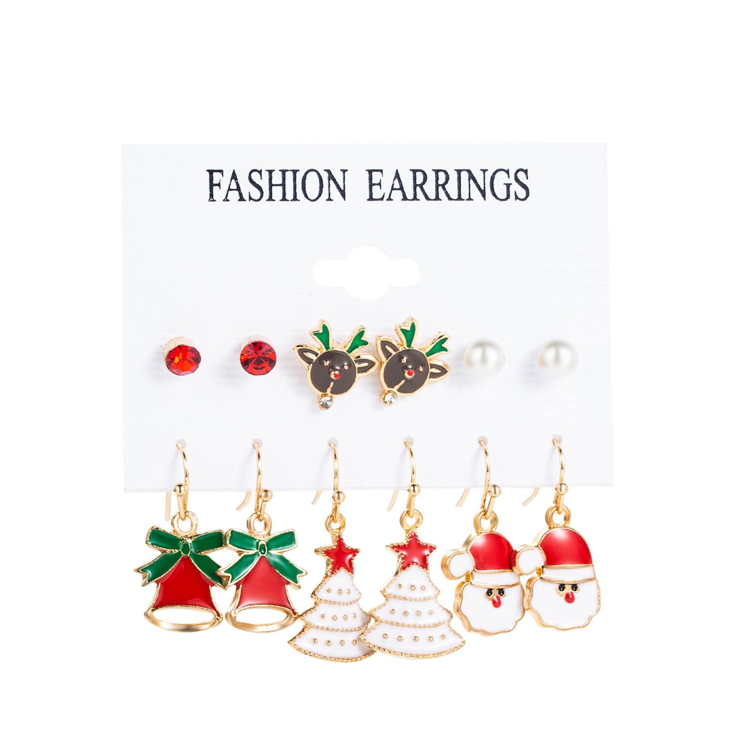 Wholesale 1set Christmas Oil Drop Earrings